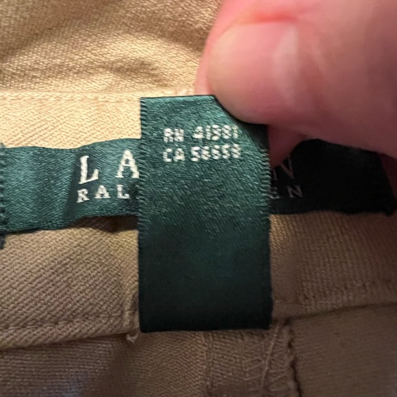 Lauren Ralph Lauren Wheat Jeans Pants Zipper Coin Pocket Vintage 90s NWT Size 16 - Picture 3 of 10